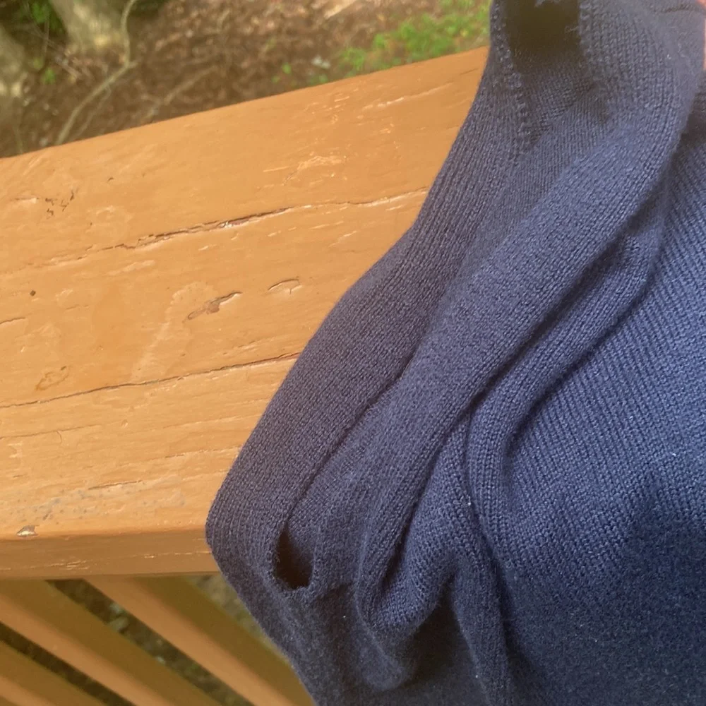 Crown & Ivy blue cotton wool blend cape